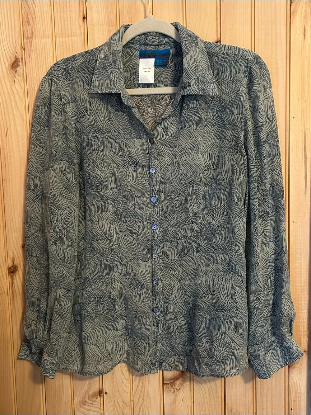 Monsoon 100% Silk Button-Front Blouse | Size US 12
